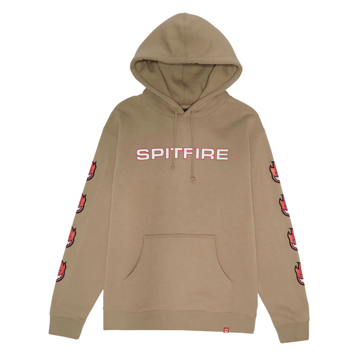 Spitfire Classic '87 Bighead Fill Sleeve Hoodie - Sandstone/Red/White/Black
