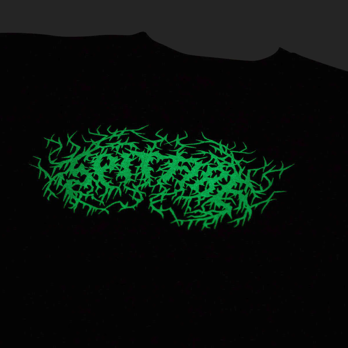 Spitfire Deathmask Script T-Shirt - Black/Glow - Image 2