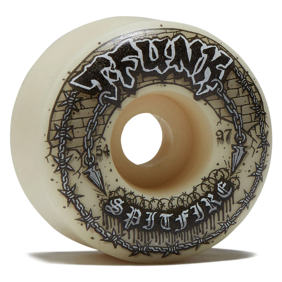 Spitfire T-Funk Raw F4 97 Radial Full Skateboard Wheels - Natural - 54mm