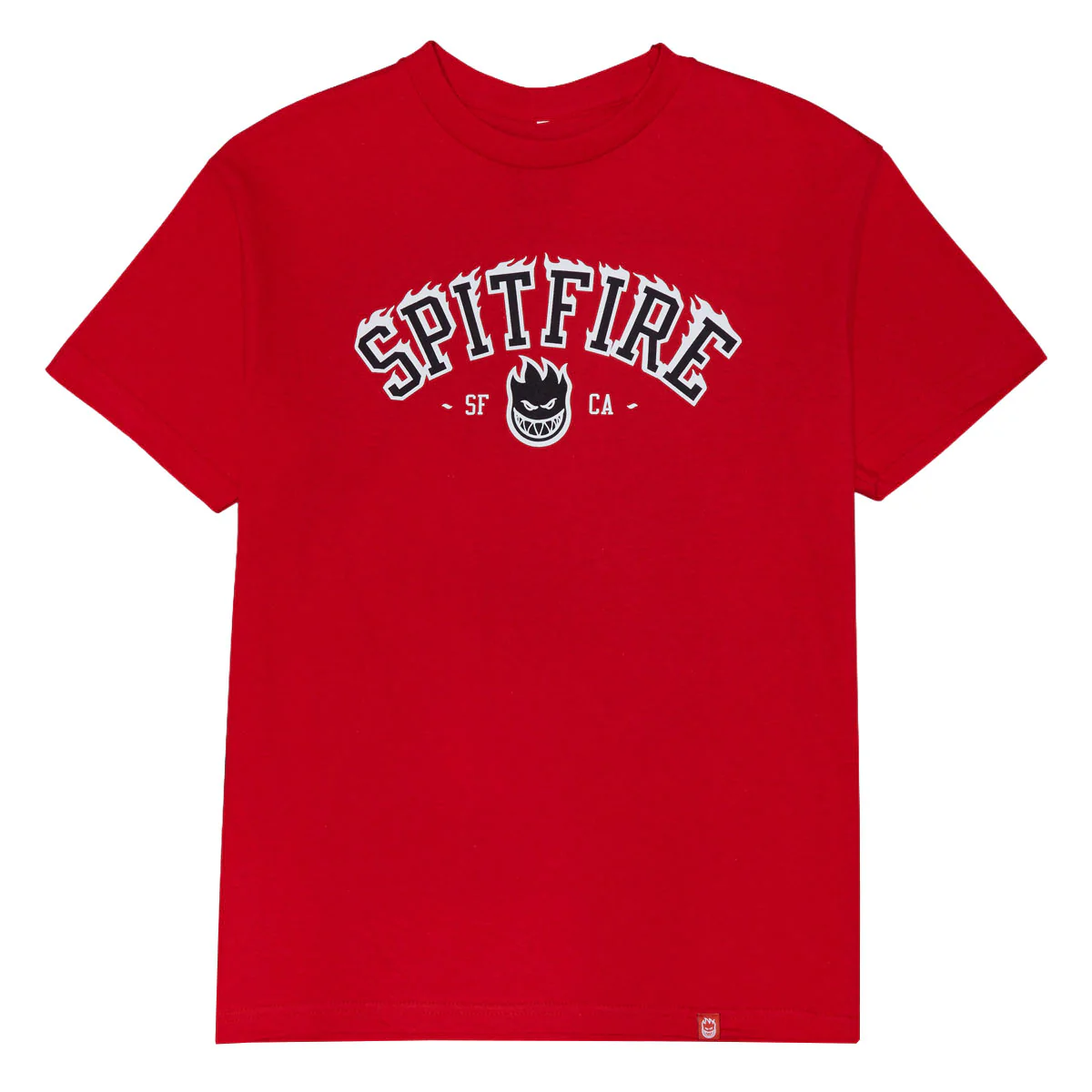 Spitfire Team Bighead Flames T-Shirt - Red/Black/White