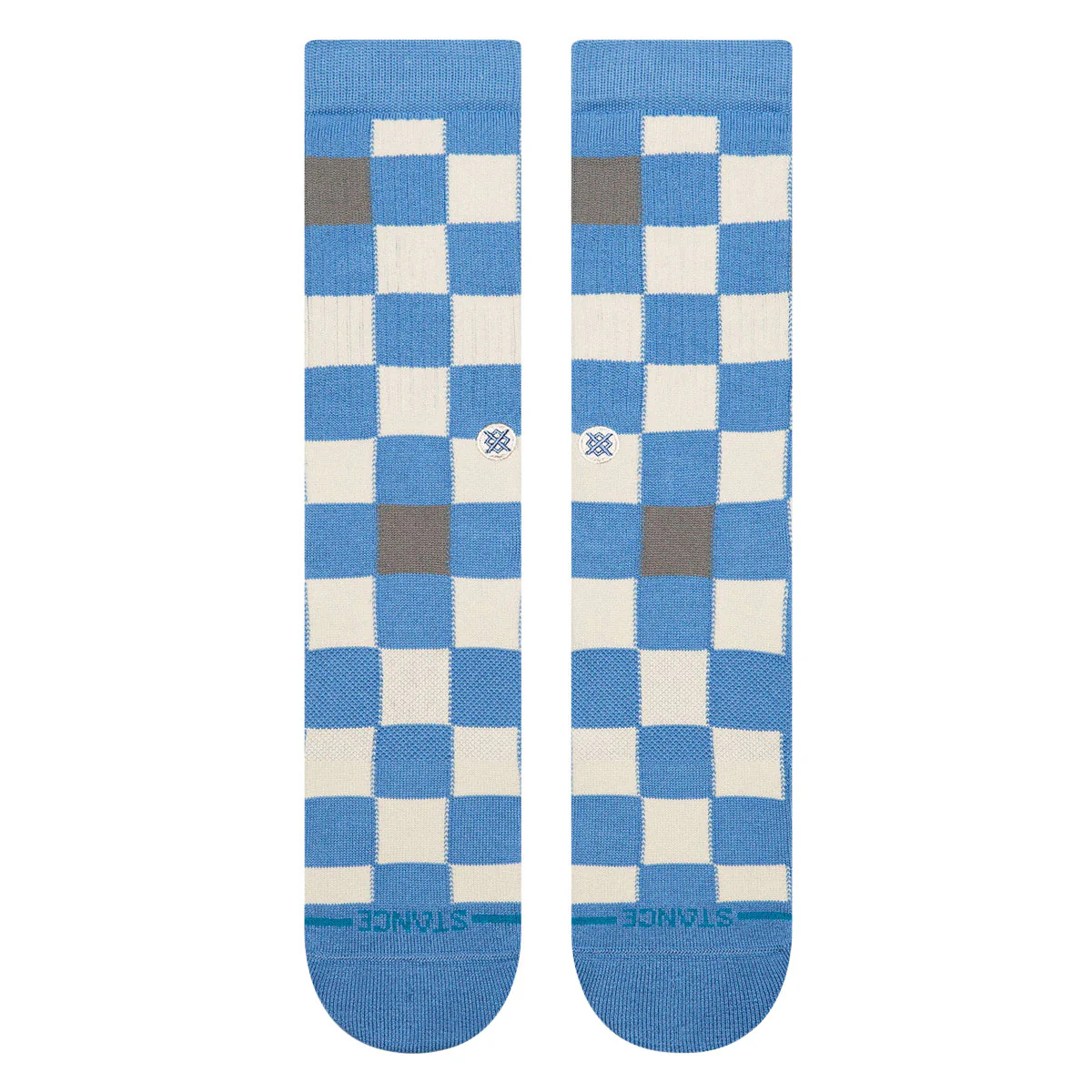 Stance Chef Check Crew Socks - Capri Blue - Image 2
