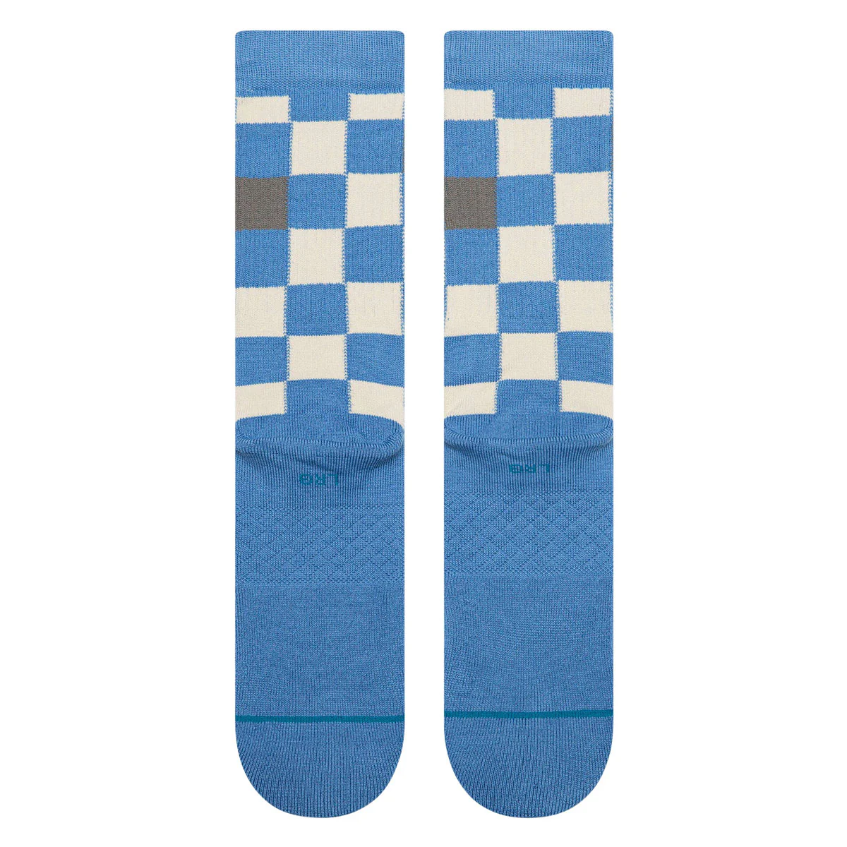 Stance Chef Check Crew Socks - Capri Blue - Image 3