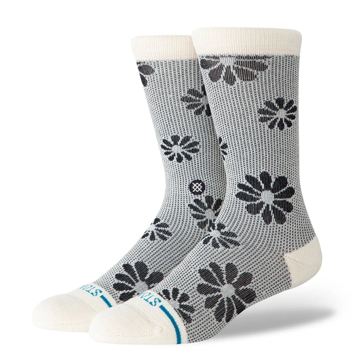 Stance Floral Stitch Crew Socks - Ivory