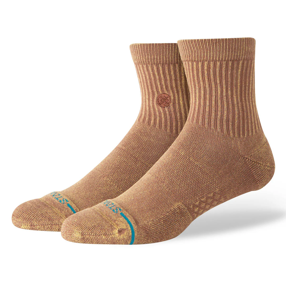 Stance Icon Washed Quarter Socks - Brown
