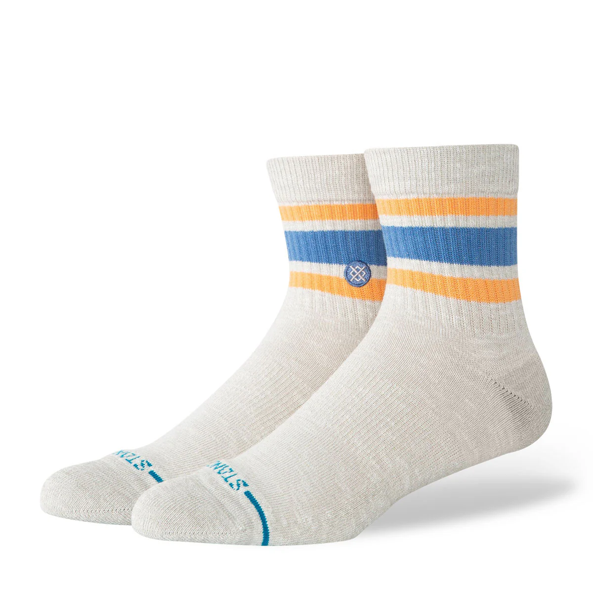 Stance Slub Boyd Quarter Socks - Heather Grey