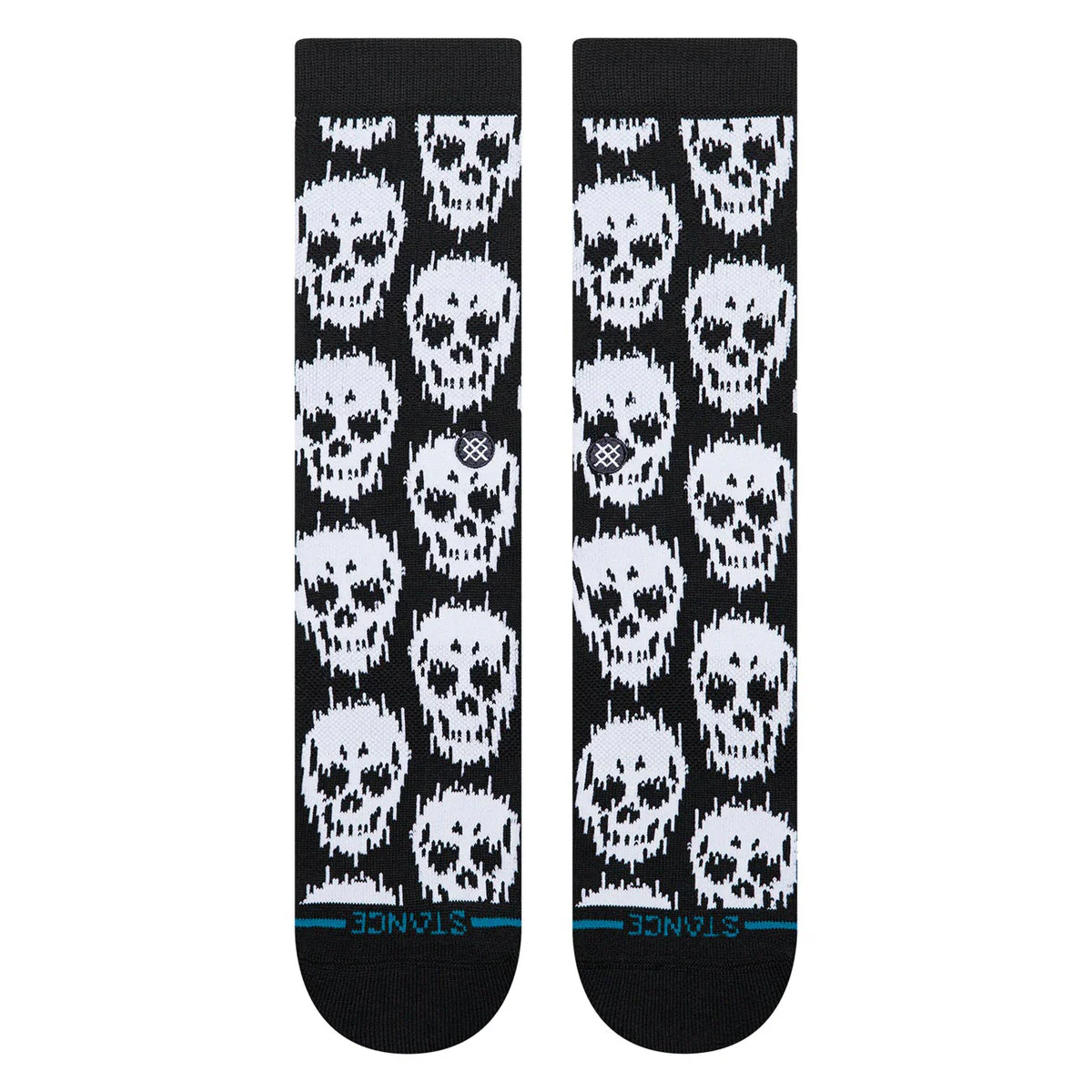 Stance Static Skull Crew Socks - Black - Image 2