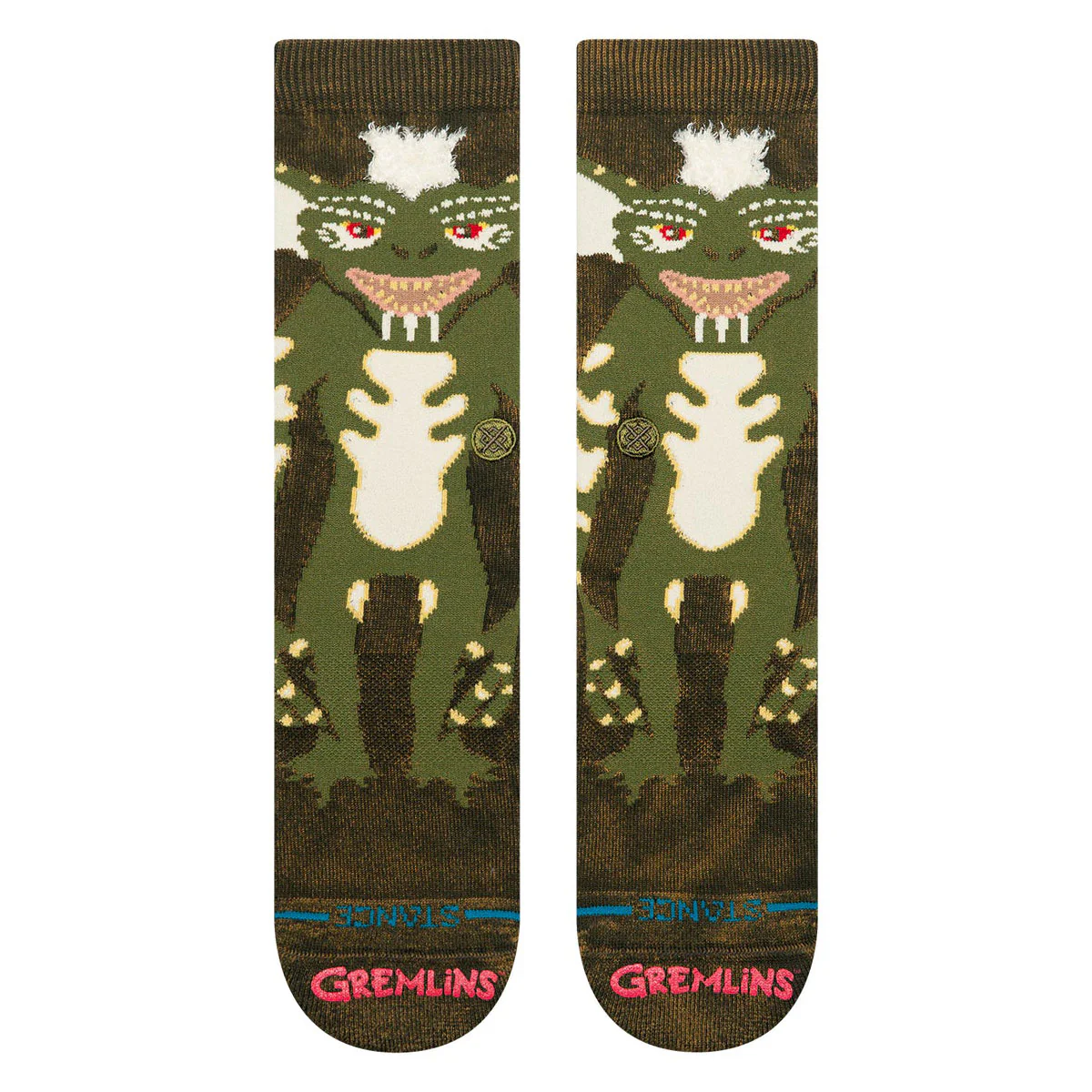 Stance Stripe Gremlins Crew Socks - Dark Green - Image 2