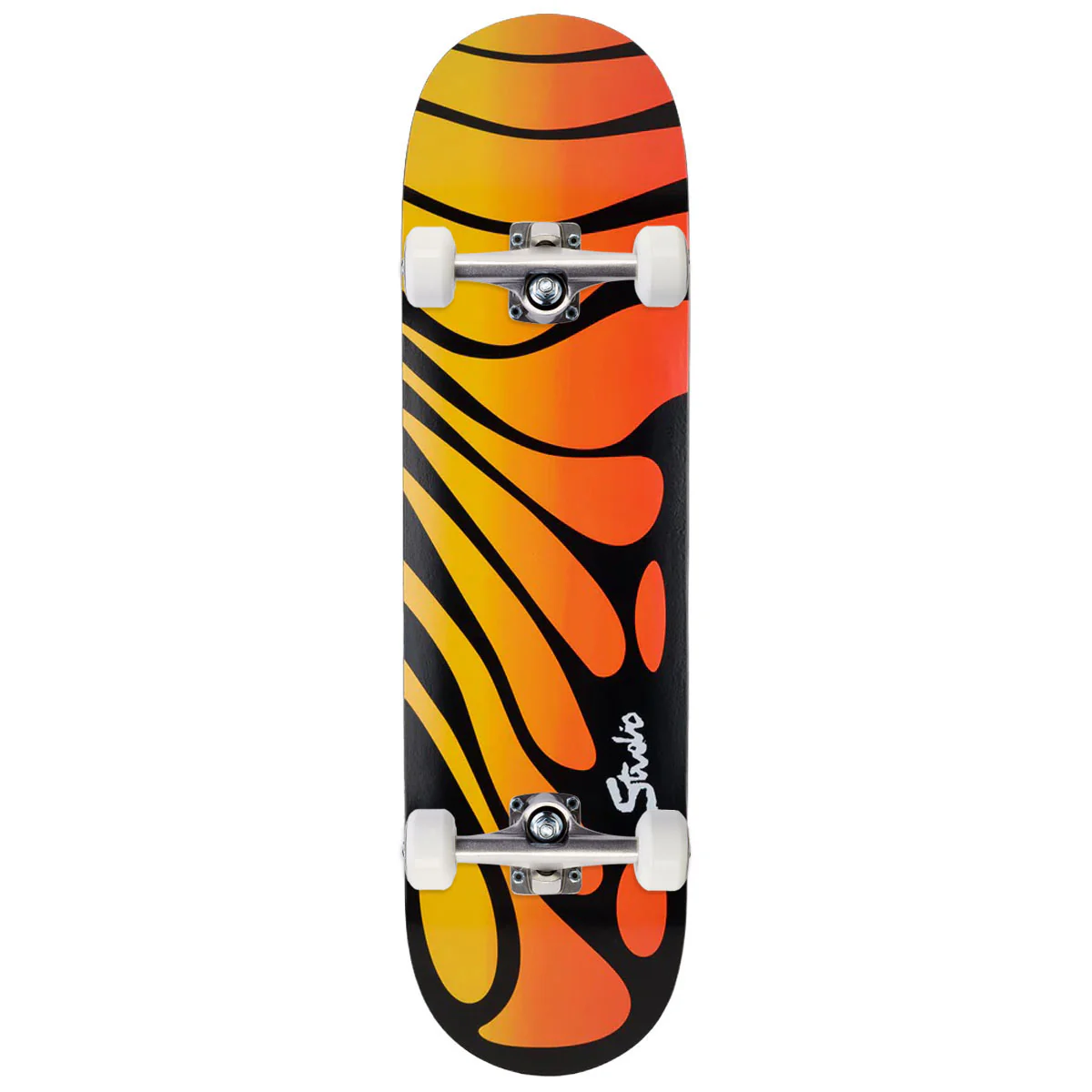 Studio Organic Plus Skateboard Complete - Black/Orange Fade - 8.125"