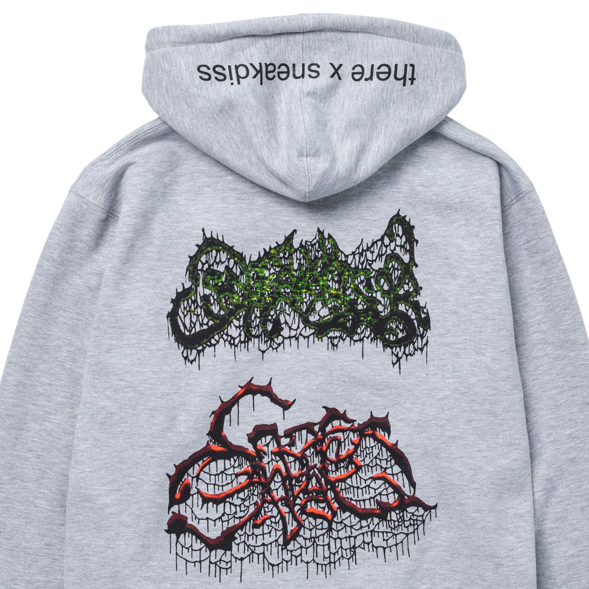 There x Sneakdiss Zip Hoodie - Grey Heather/Multi Color - Image 3