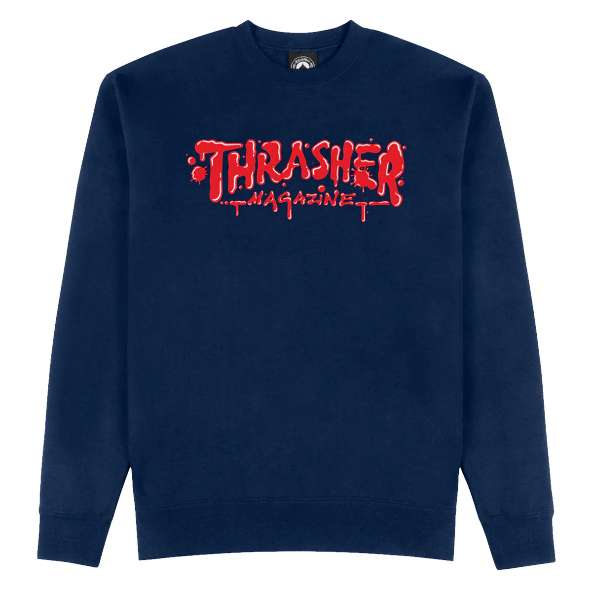 Thrasher Wet Paint Crewneck Sweatshirt - Navy