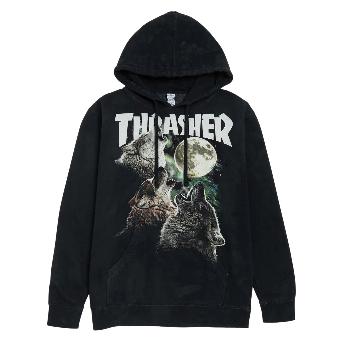 Thrasher Wolves Hoodie - Washed Black