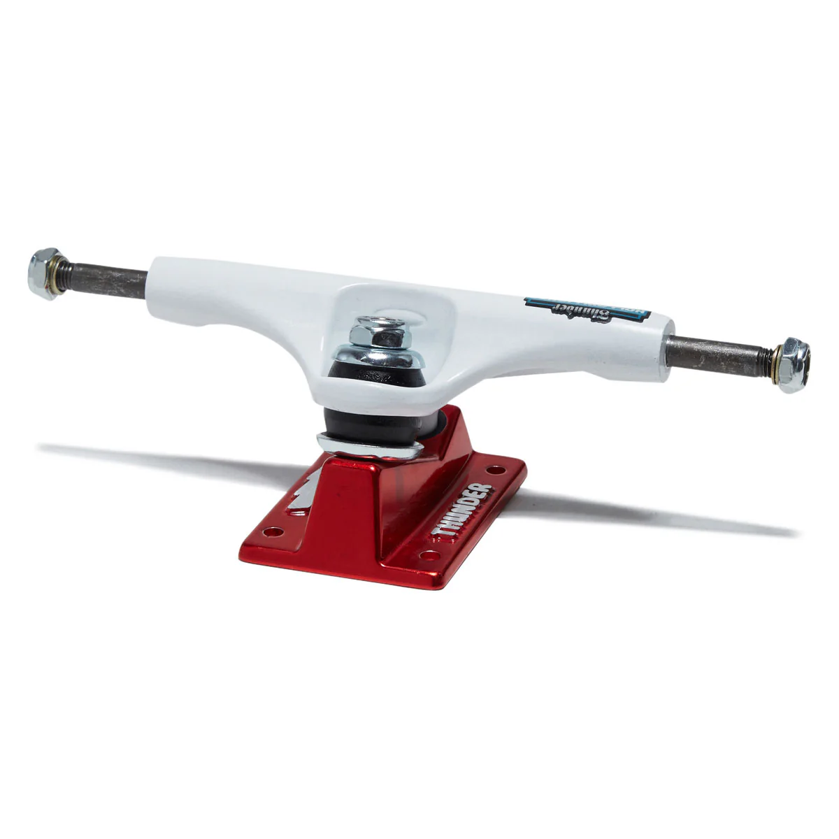 Thunder Team Flash Hollow Lights Skateboard Trucks - White/Red - 148mm - Image 2
