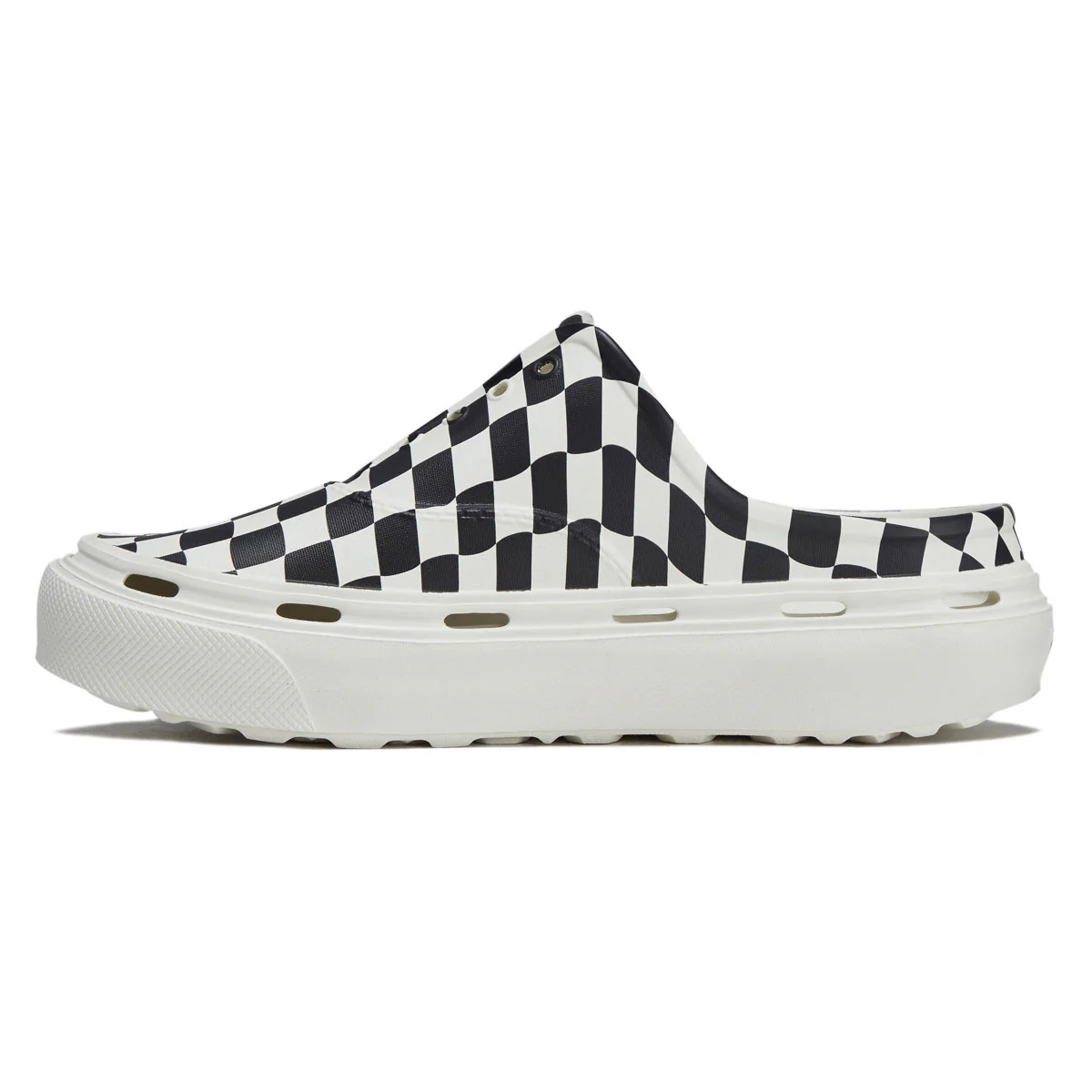 Vans Authentic Foam Mule Shoes - Checkerboard Black/Marshmallow - Image 2