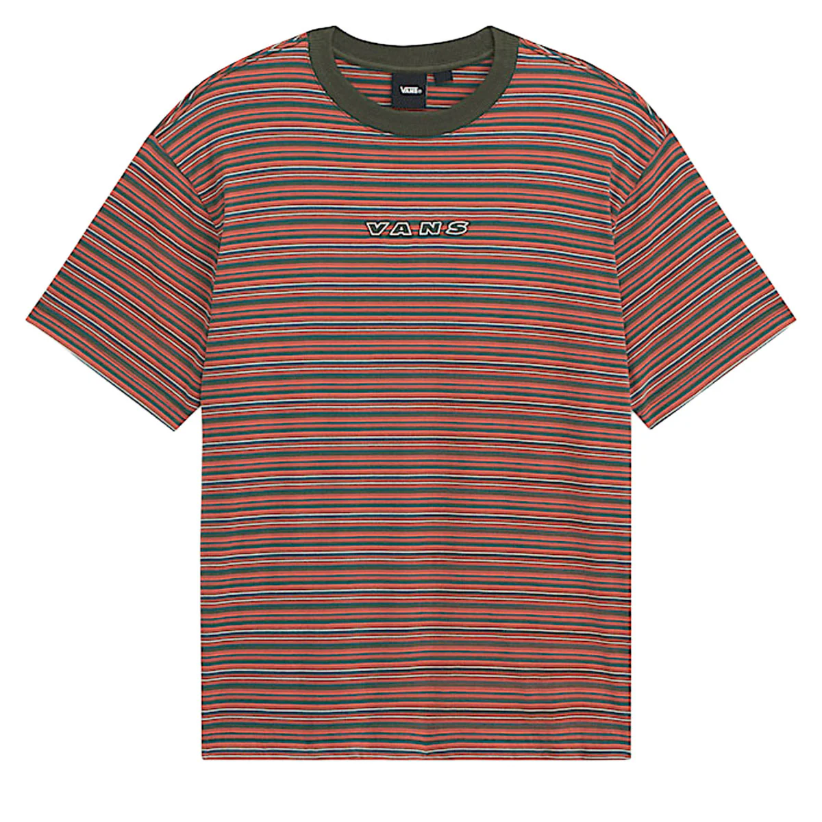 Vans Cameron Stripe T-Shirt - Obsidian Fern/Light Bronze