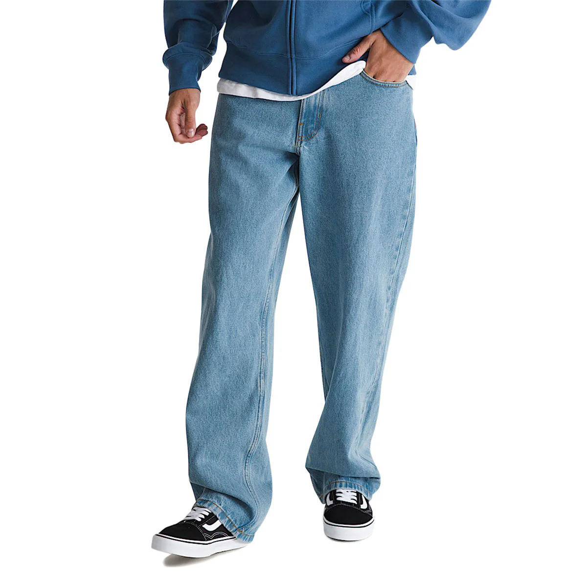 Vans LX Check 5 Loose Denim Jeans - Stonewash Blue - Image 3