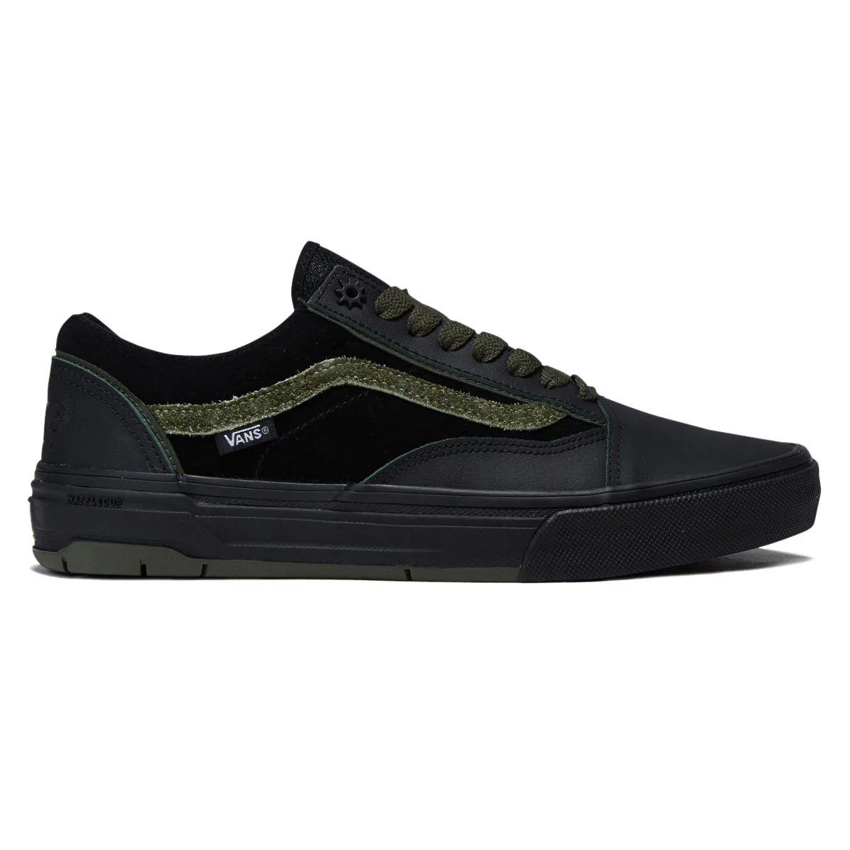 Vans Skate Old Skool Wafflecup Shoes - Willow Green/Black