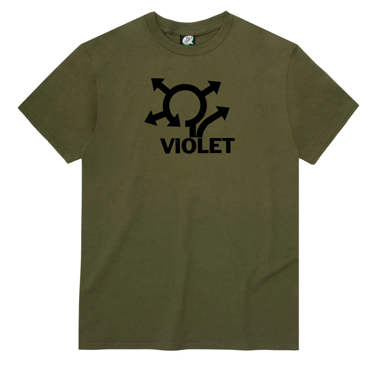 Violet Where Do You Think You're Going? T-Shirt - Army Green