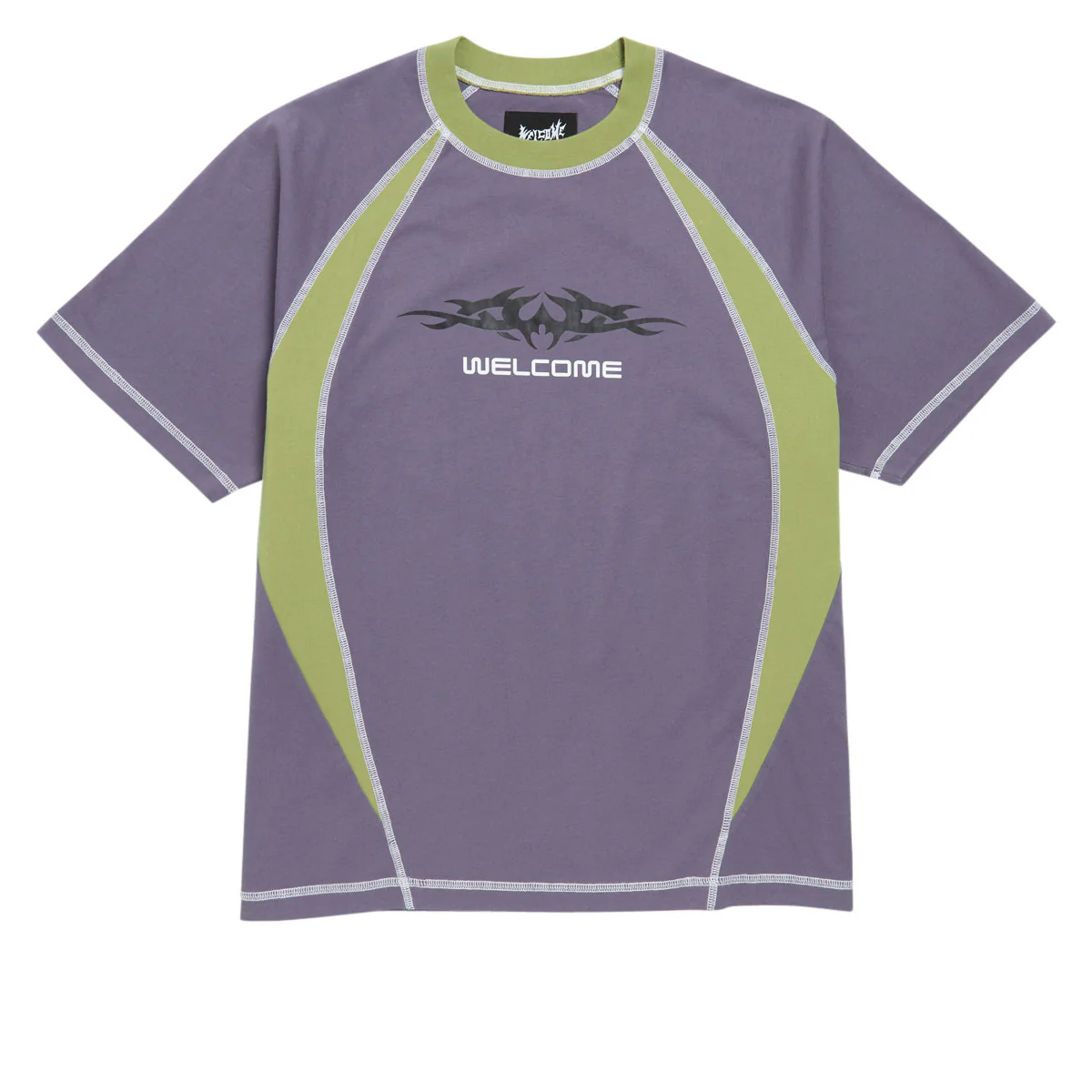 Welcome Rash Paneled T-Shirt - Grape