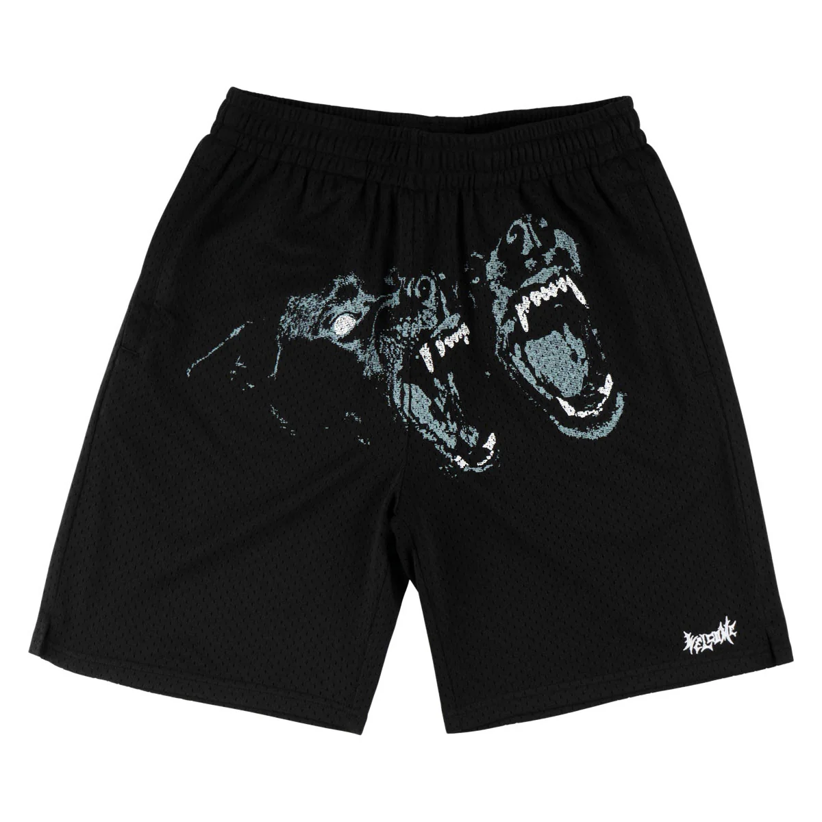 Welcome Woof Mesh Shorts - Black