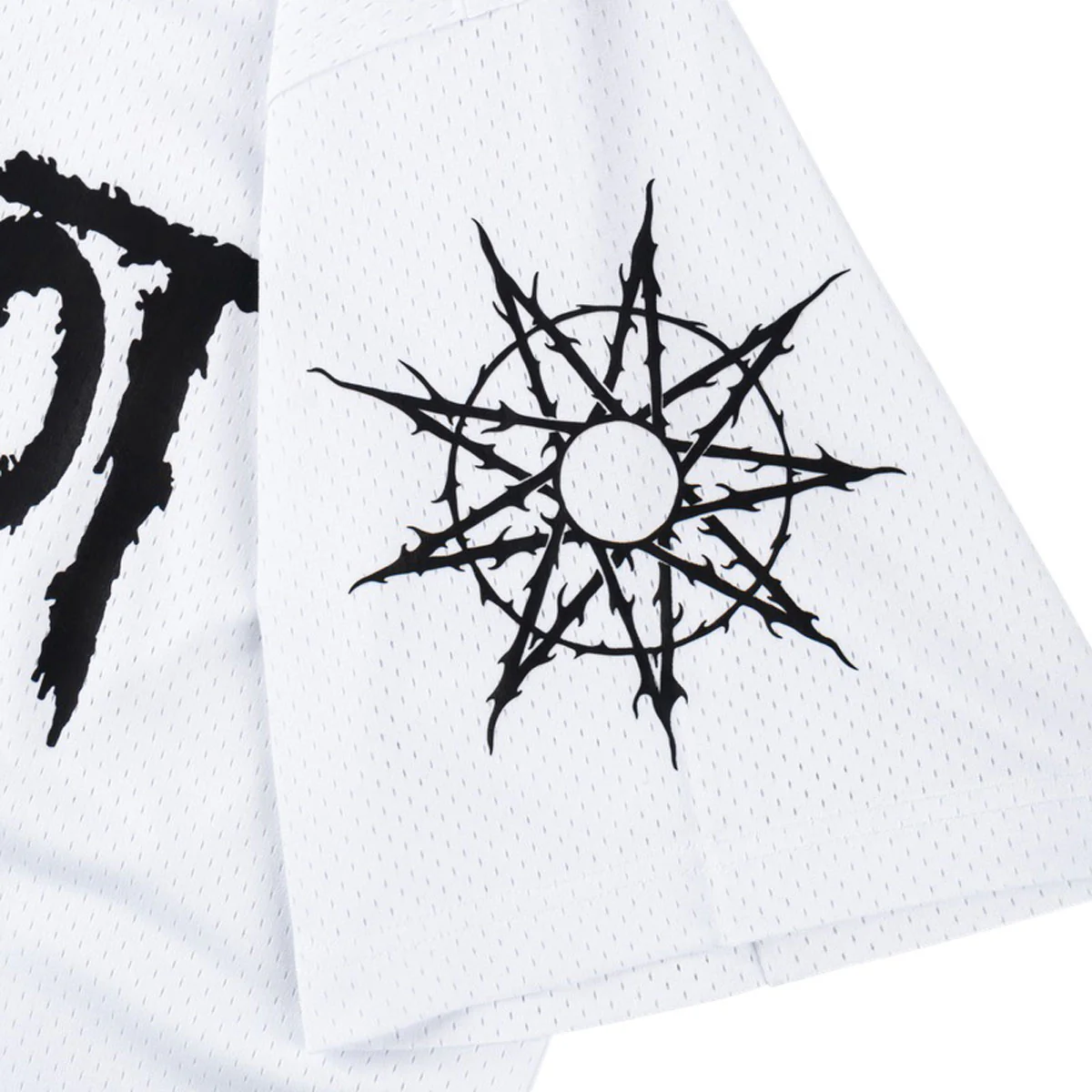 Welcome x Slipknot Heretic Mesh Football Jersey - White - Image 3