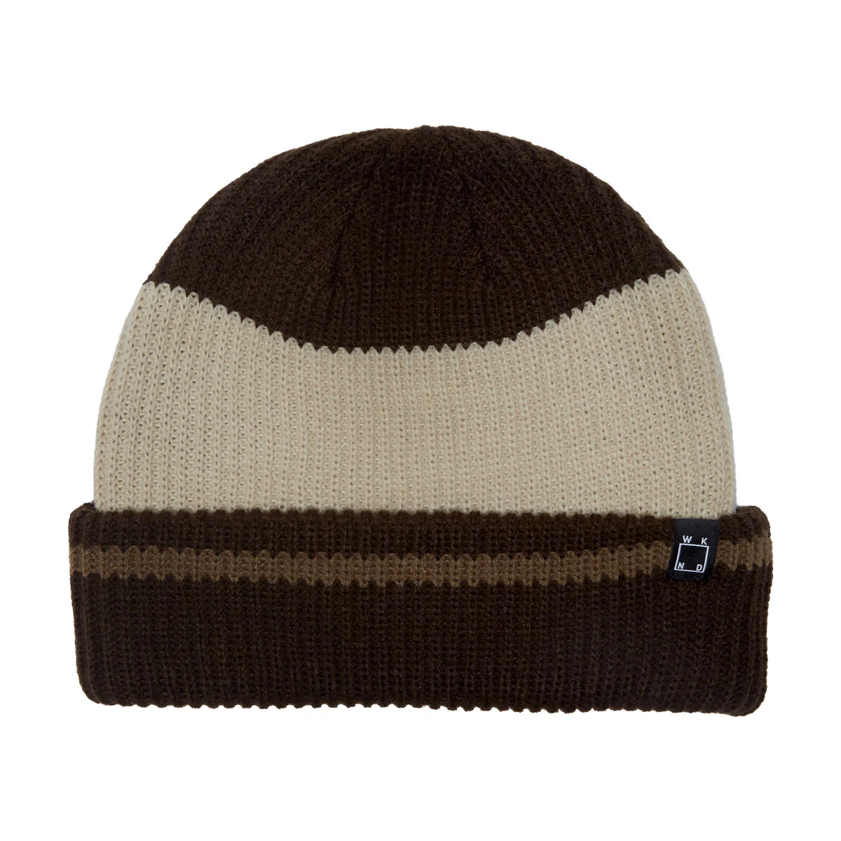 WKND Stripe Beanie - Brown