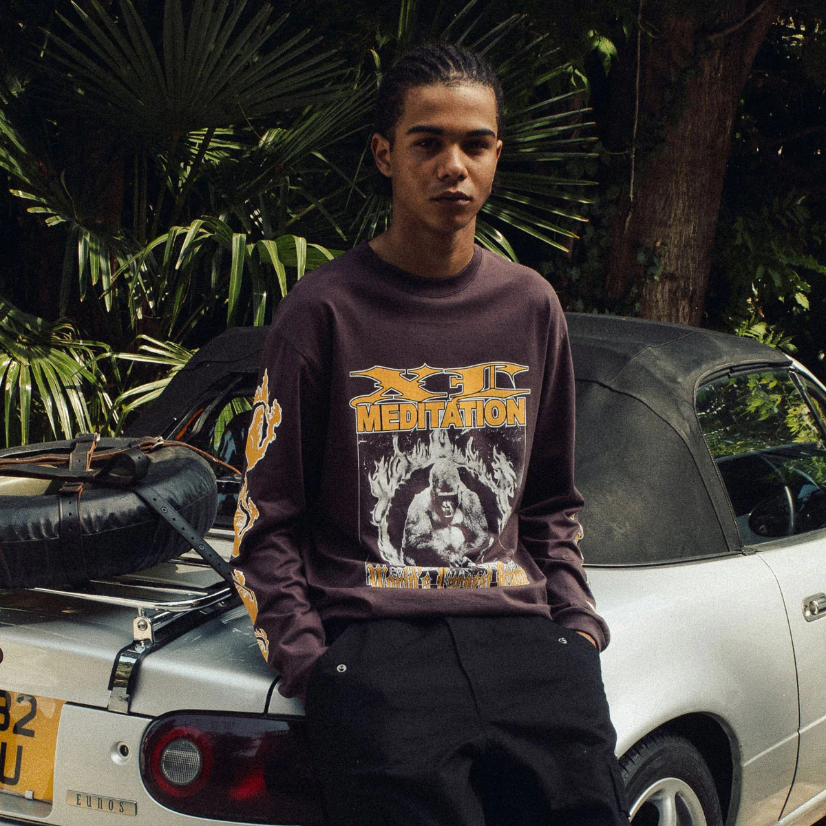 XLarge Meditation Long Sleeve T-Shirt - Purple - Image 3