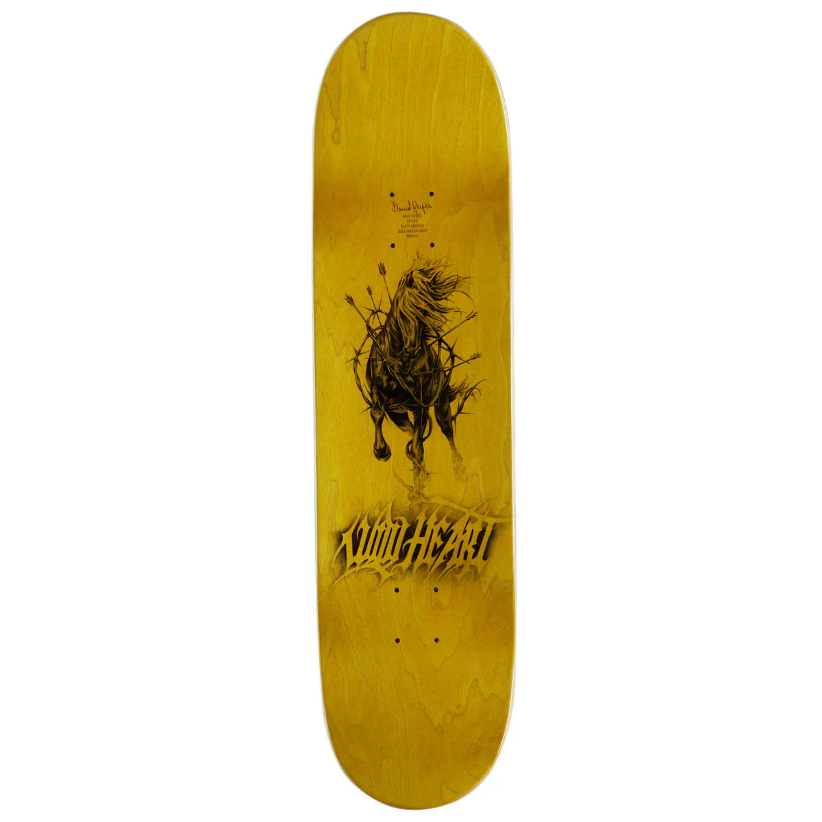 Zero Reyes Wild Heart Skateboard Deck - White - 8.25" - Image 2