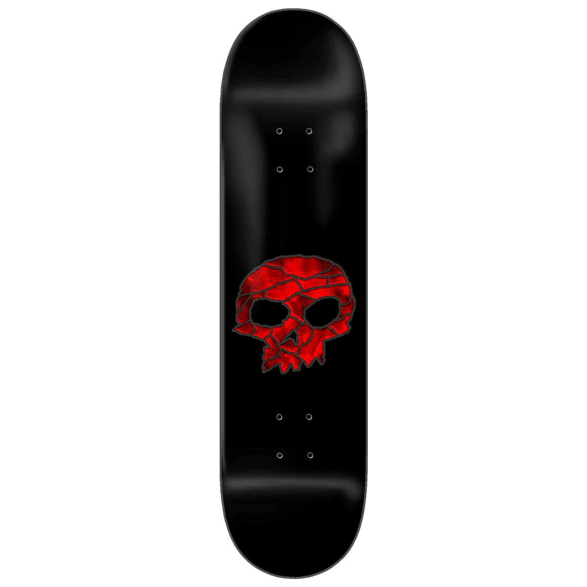 Zero Stained Glass Single Skull Skateboard Deck - Red - 8.50"